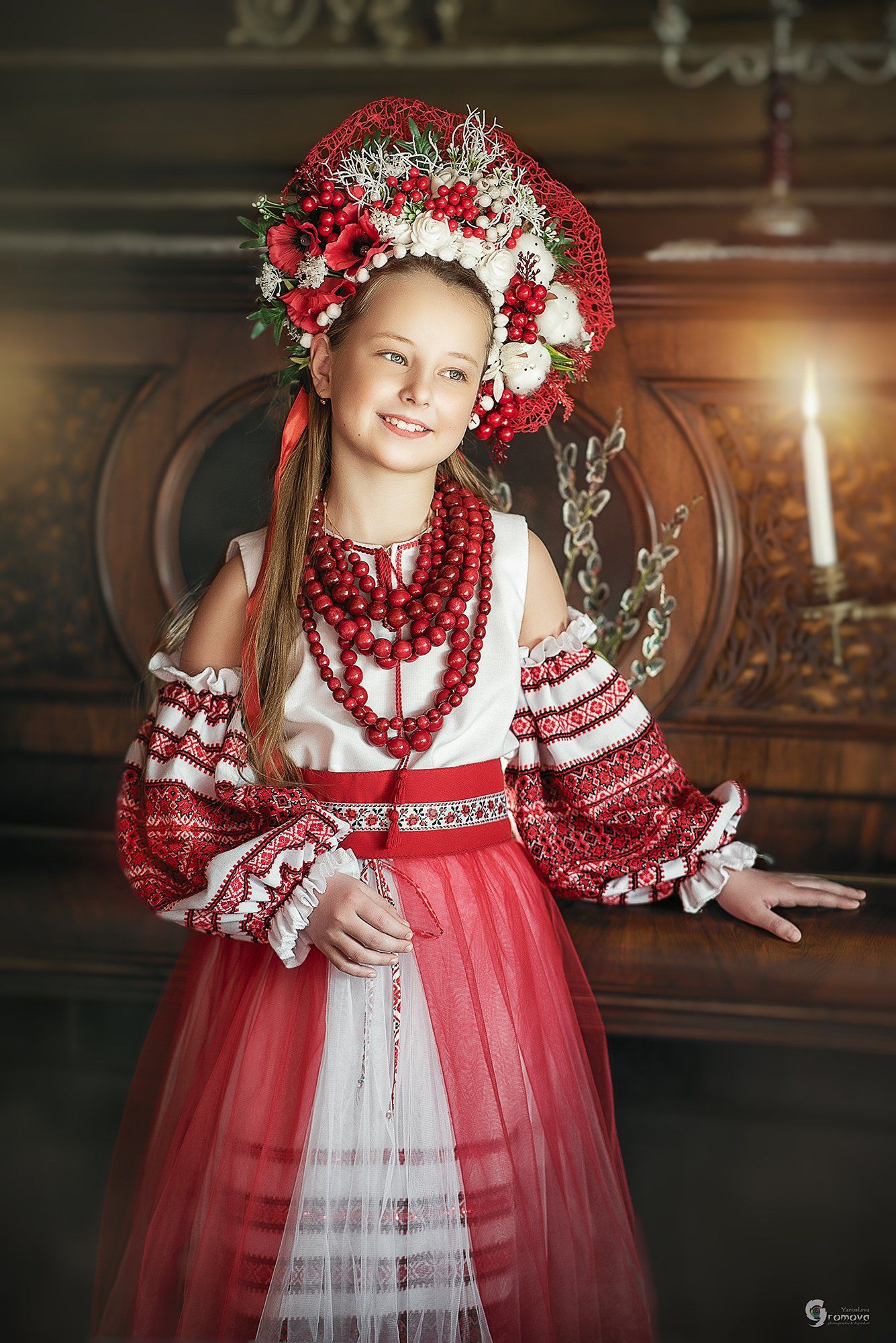 национальный костюм, этно, вышиванка, венок, вербное, воскресенье, пасха, праздник, детский портрет, Ярослава Громова
