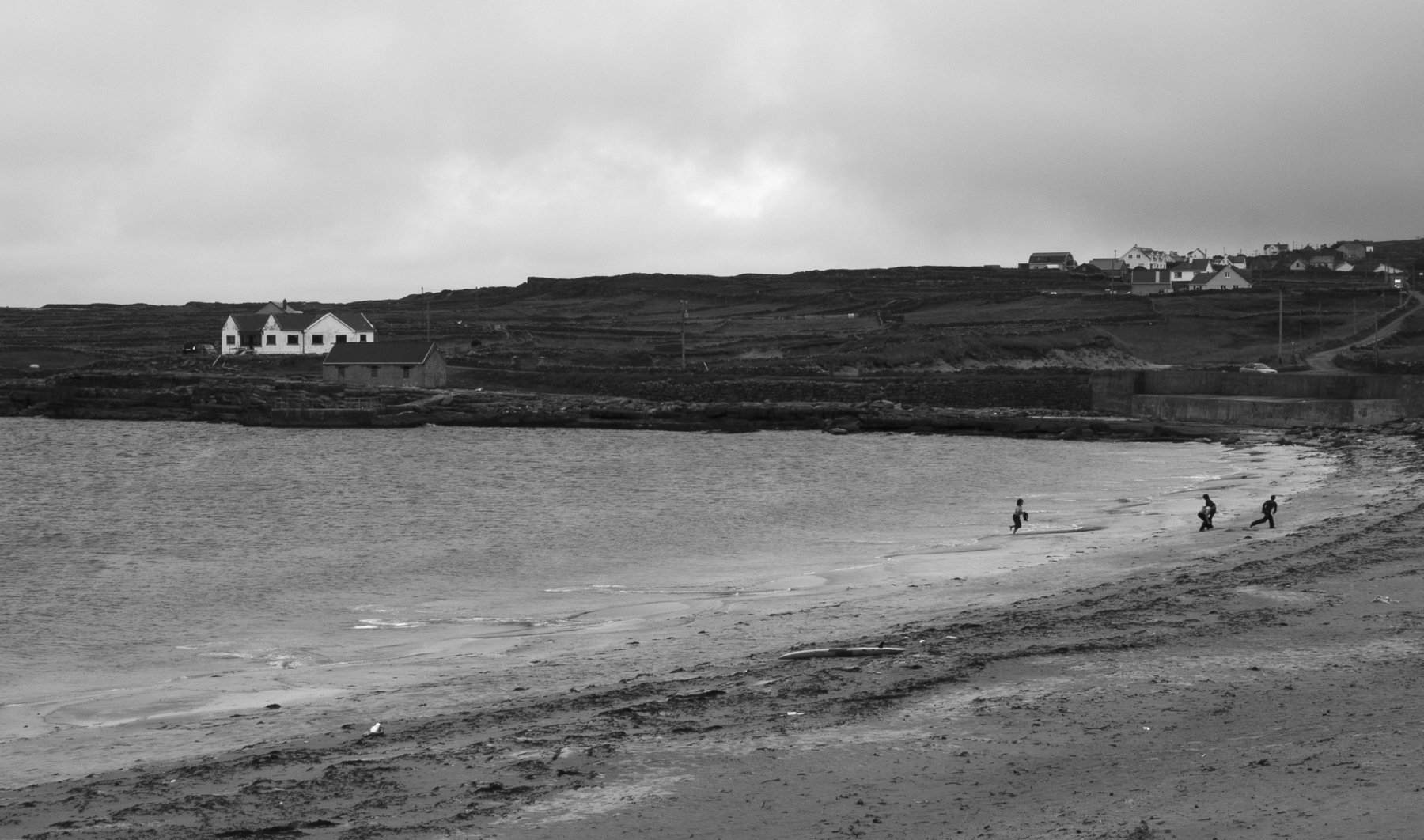 Inishmore, Ireland, Island, Black and white, Monochrome, Atlantic, Ocean , Elena Beregatnova