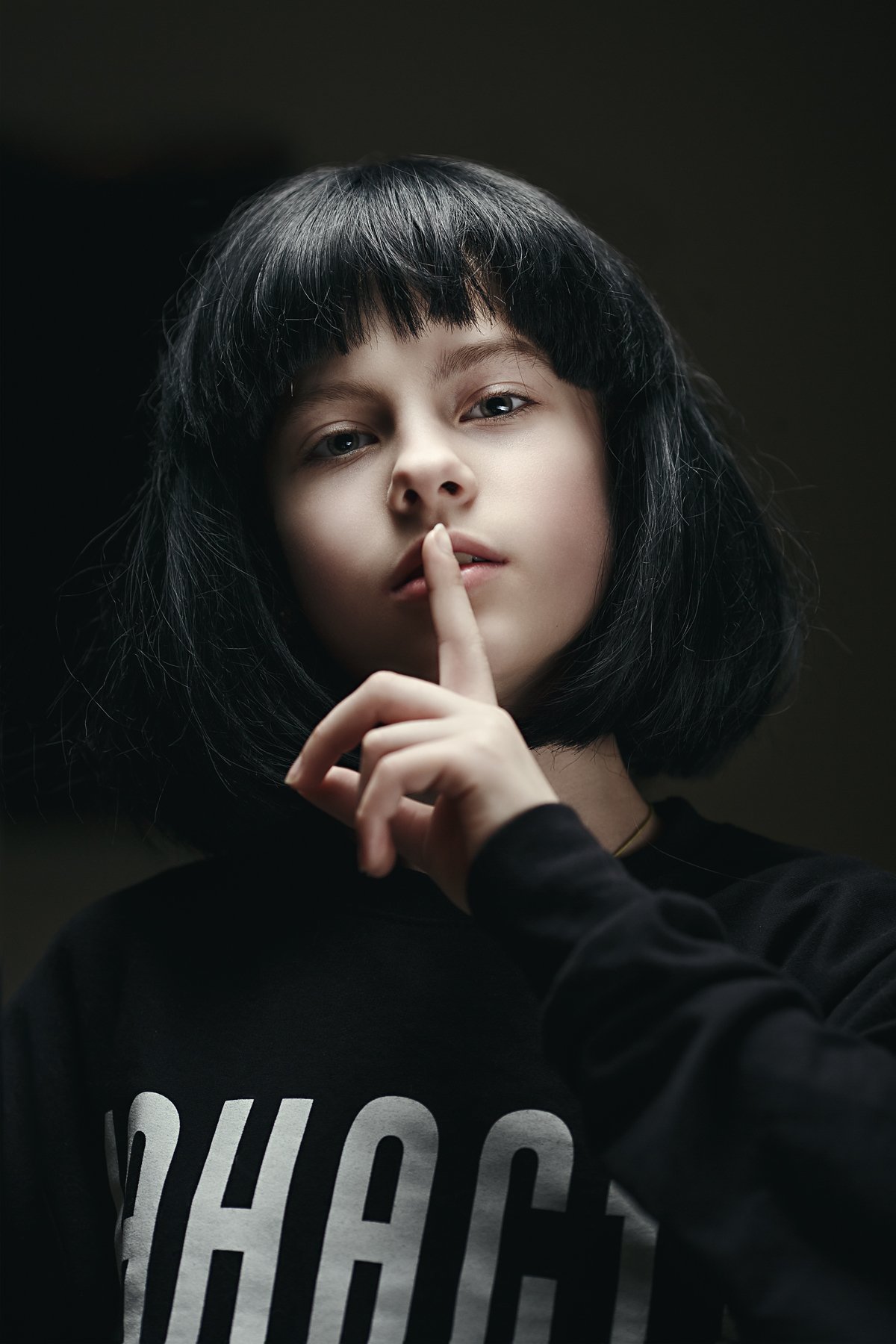 портрет, плакат, мода, низкий ключ, девушка, черный, Марина Кондратова