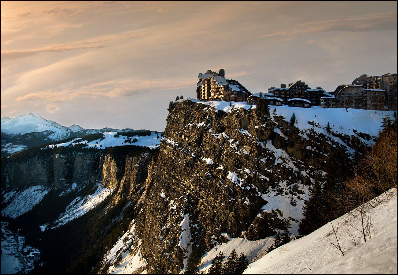 авориаз франция горы вечер avoriaz закат, Boris Bort