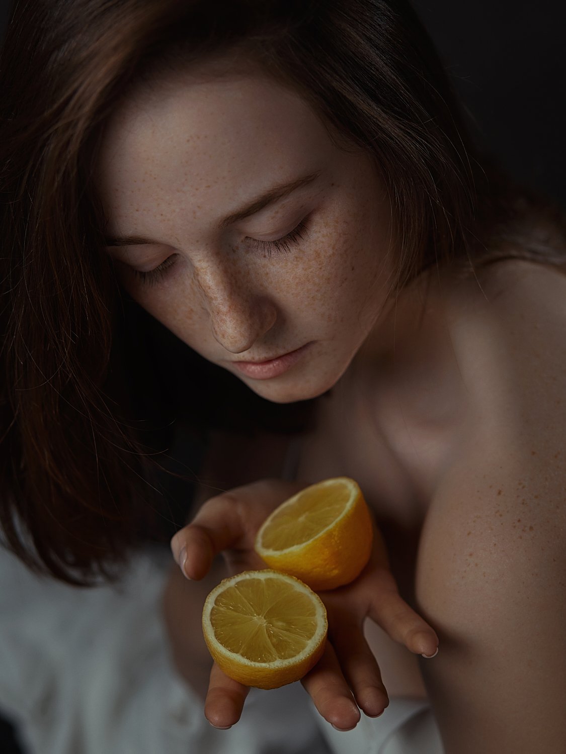 девушка, портрет, лимон, естественный свет, Иван Копченов