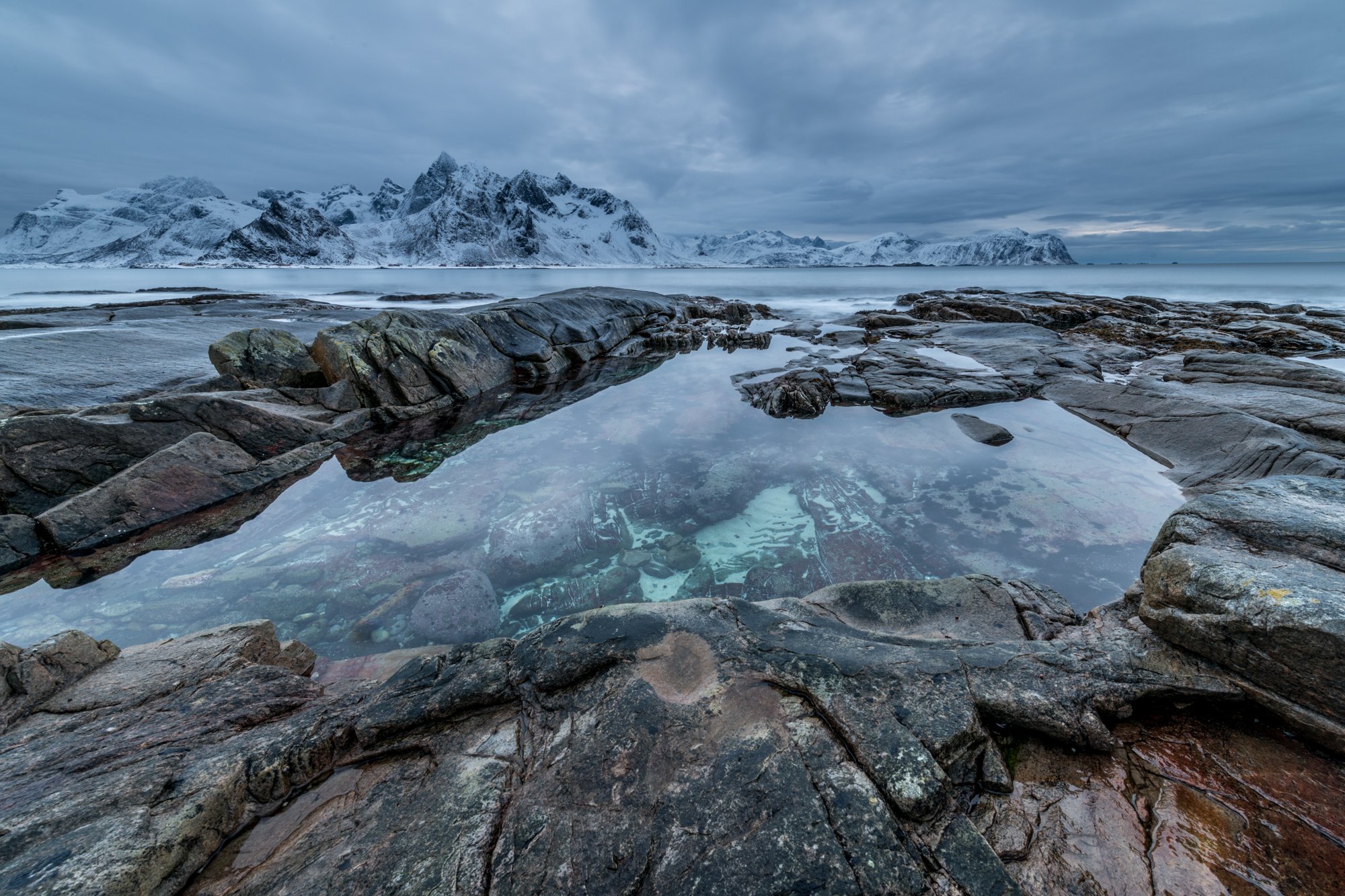Lofoten, Sea, Winter, Water, Ice, Snow,, Arnfinn Malmedal