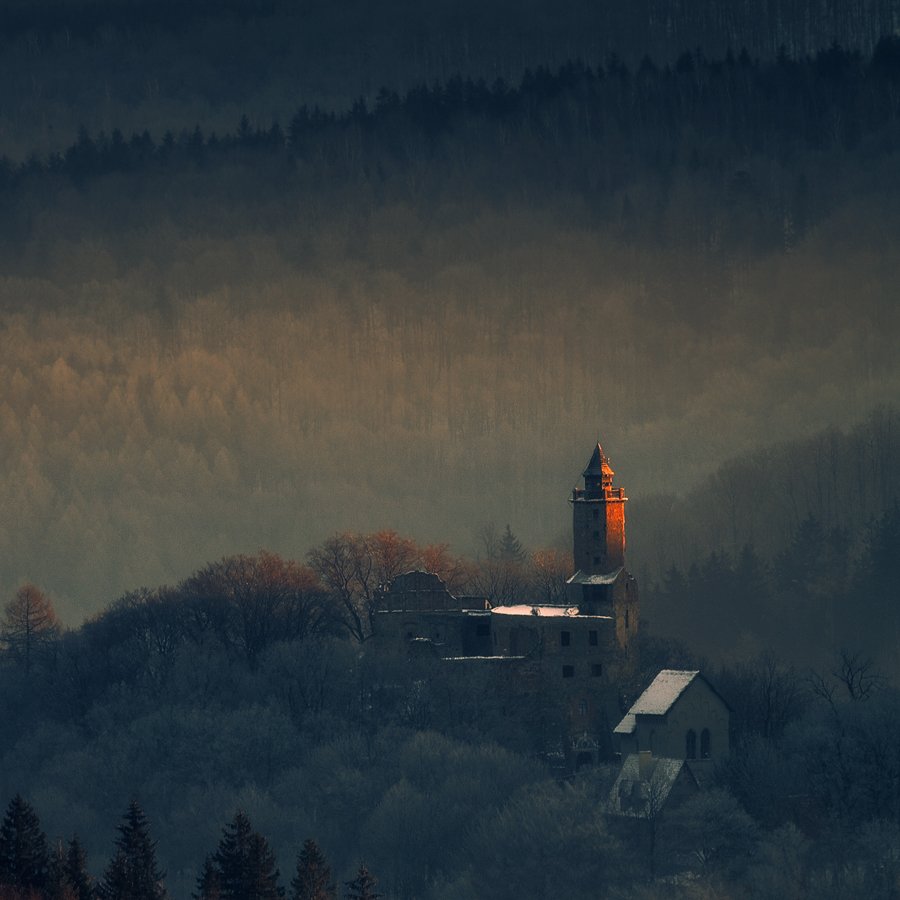 landscape,canon,winter,castle,sunrise, Iza i Darek Mitręga