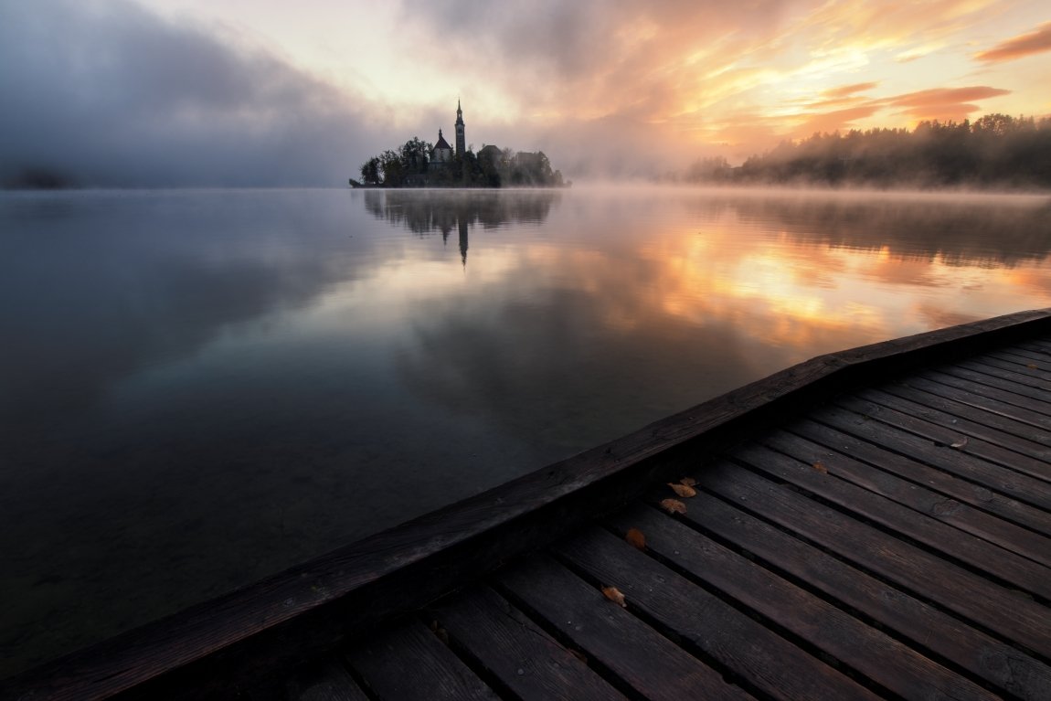 bled, slovakia, lake, mirror, moody, Jakub Müller