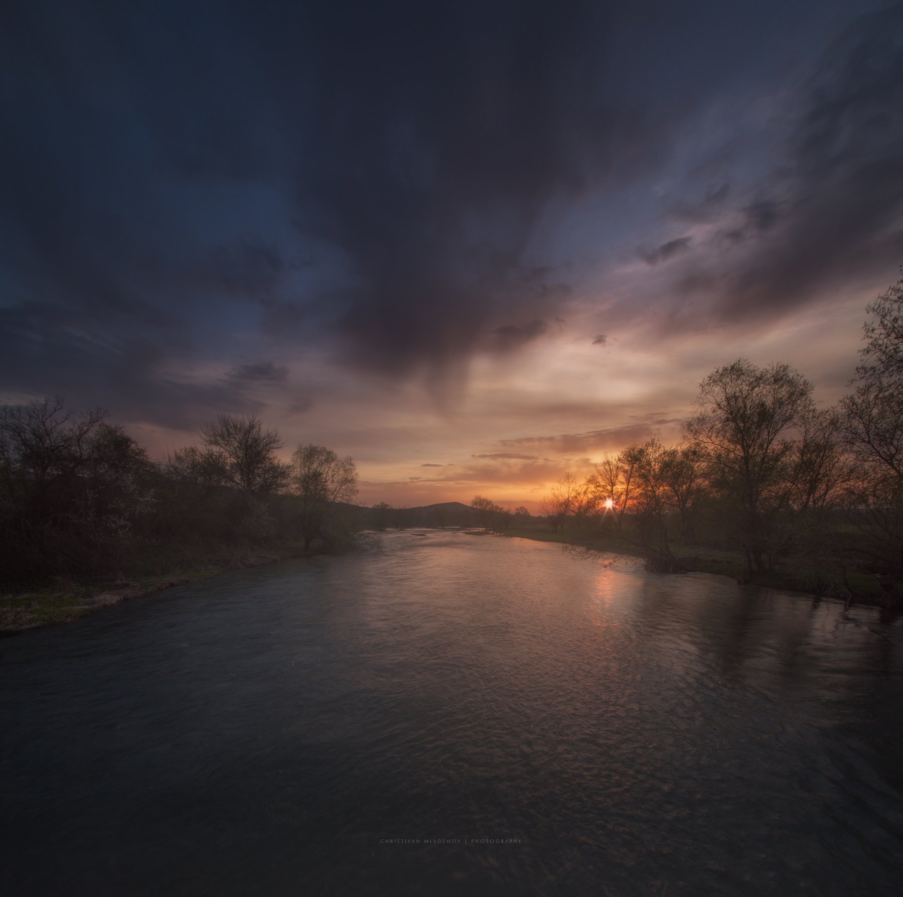 landscape, sunset, bulgaria, river, panorama, nature, long exposure, sun, evening, light, golden hour, warm, colorfull, dreamy, glow, sky, clouds, Кристиян Младенов