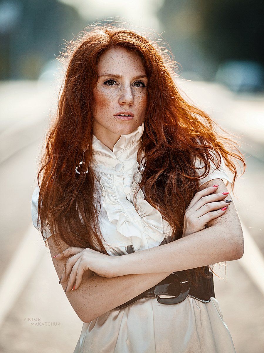 red, red hair, portrait, Виктор Макарчук