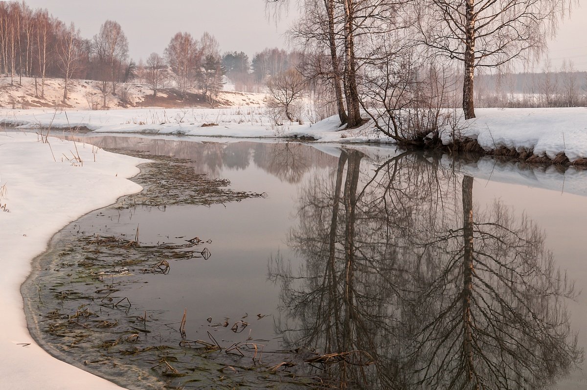 весна, река, туман, Yakovlev Artur