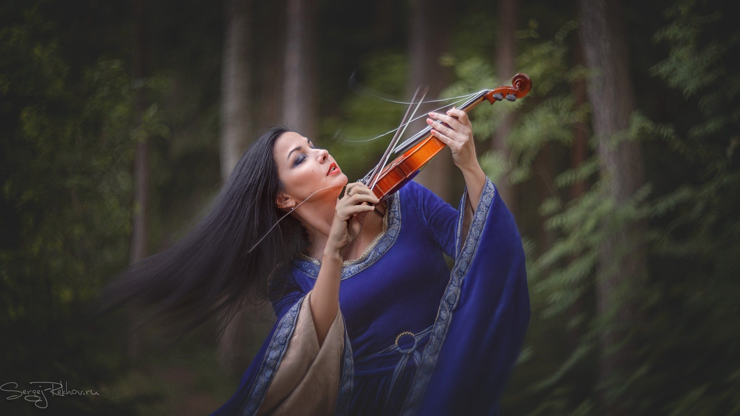 женщина, скрипка, музыка, Сергей Рехов
