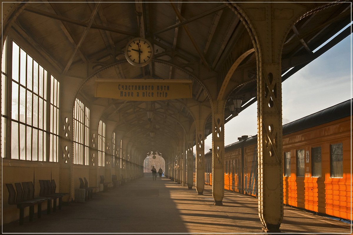 витебский, вокзал, утро, свет, поезд, санкт-петербург, питер, Sergey