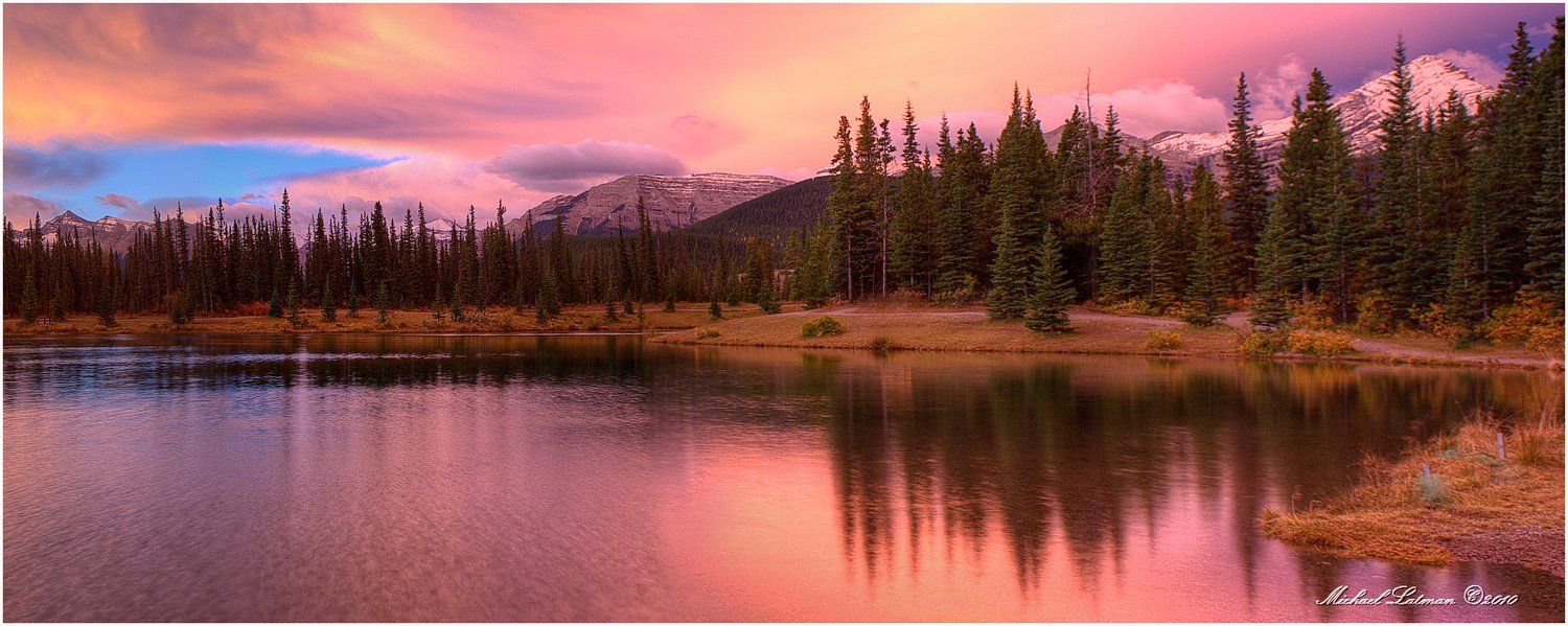 mountains, fall, sunrise, Michael Latman