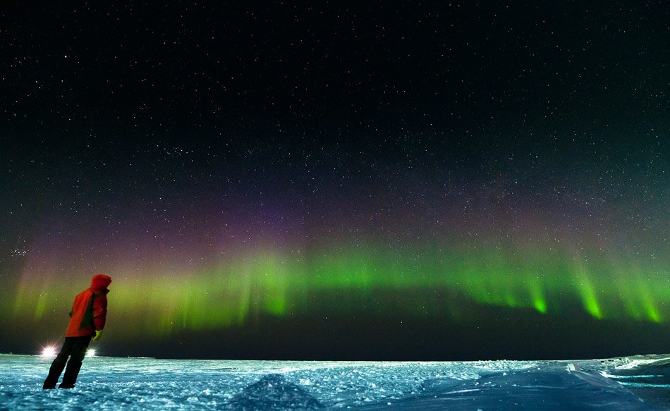 aurora borealis,, северное сияние, ночной пейзаж, север,, Danil Husainov