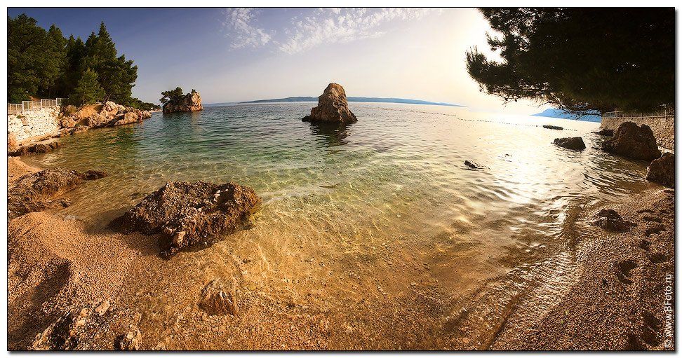 пляж, punta rata, brela, croatia, море, хорватия, Алексей Строганов