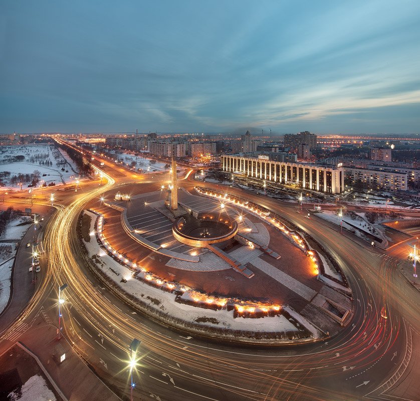 санкт-петербург, вечер, закат, режимное, время, площадь, победы, крыша, Сергей Лукс