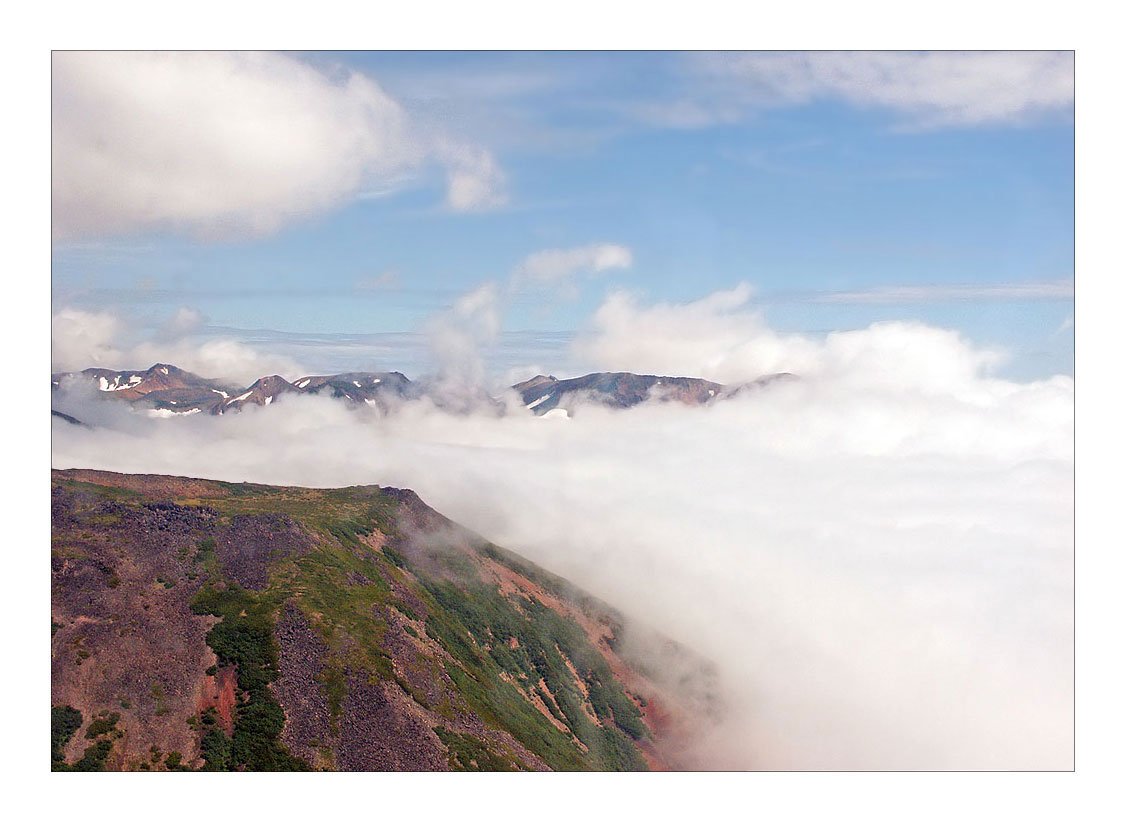 камчатка, горы, облака, туман, Silen