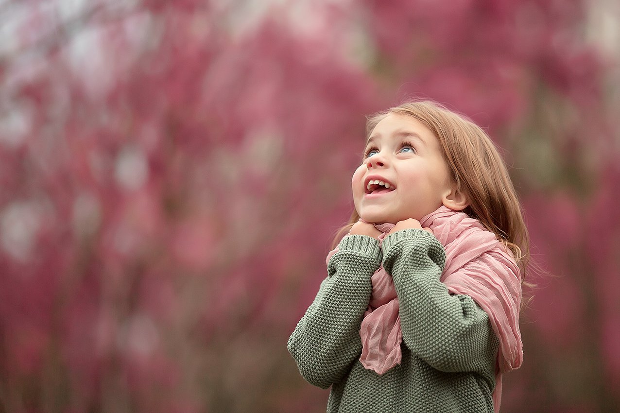 радость восторг счастье ребенок девочка весна цвет, Юлия Твердова