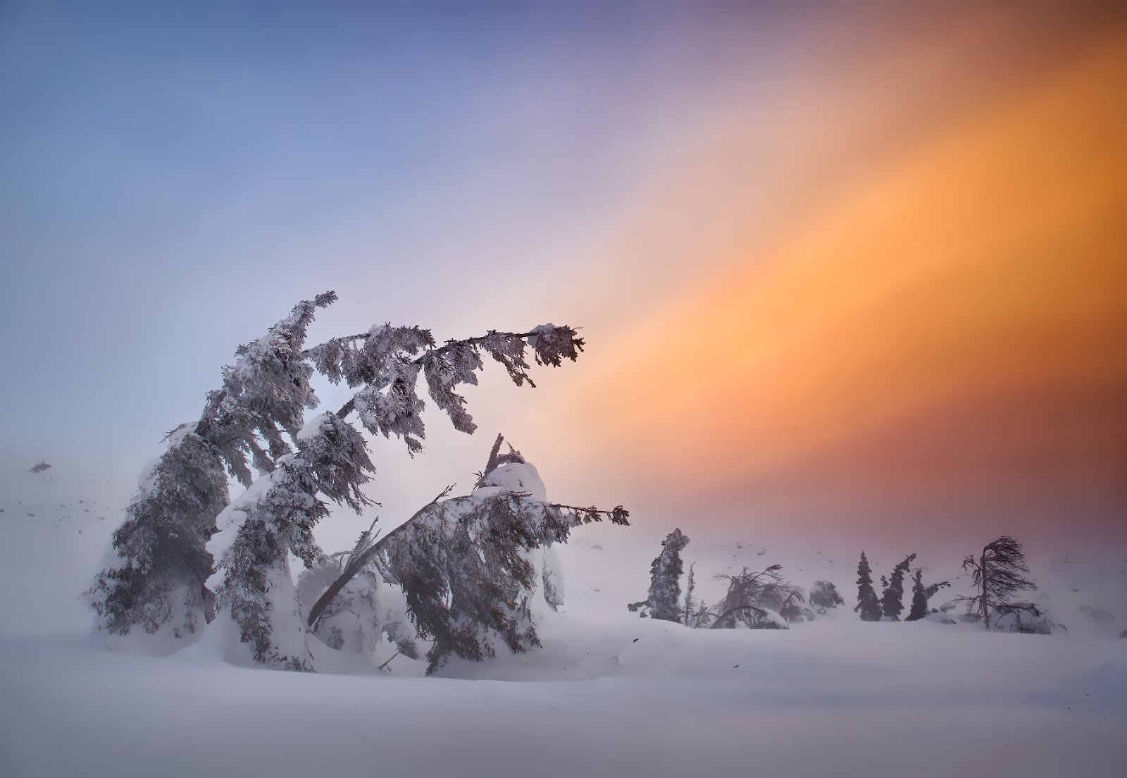 пейзаж, природа, урал, горы, снег, облака, Сергей Макурин