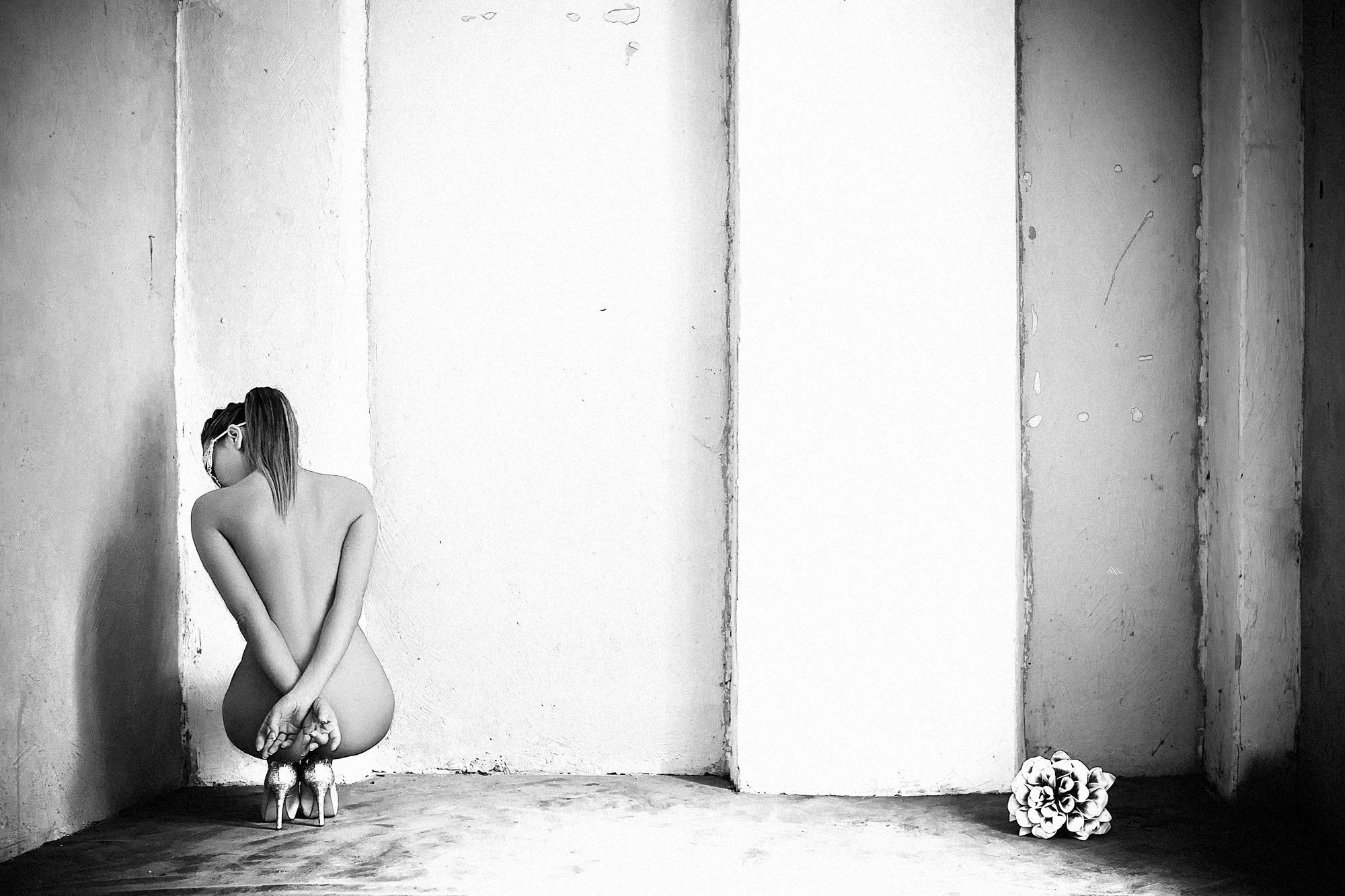 woman, nude, conceptual, black and white, Руслан Болгов (Axe)
