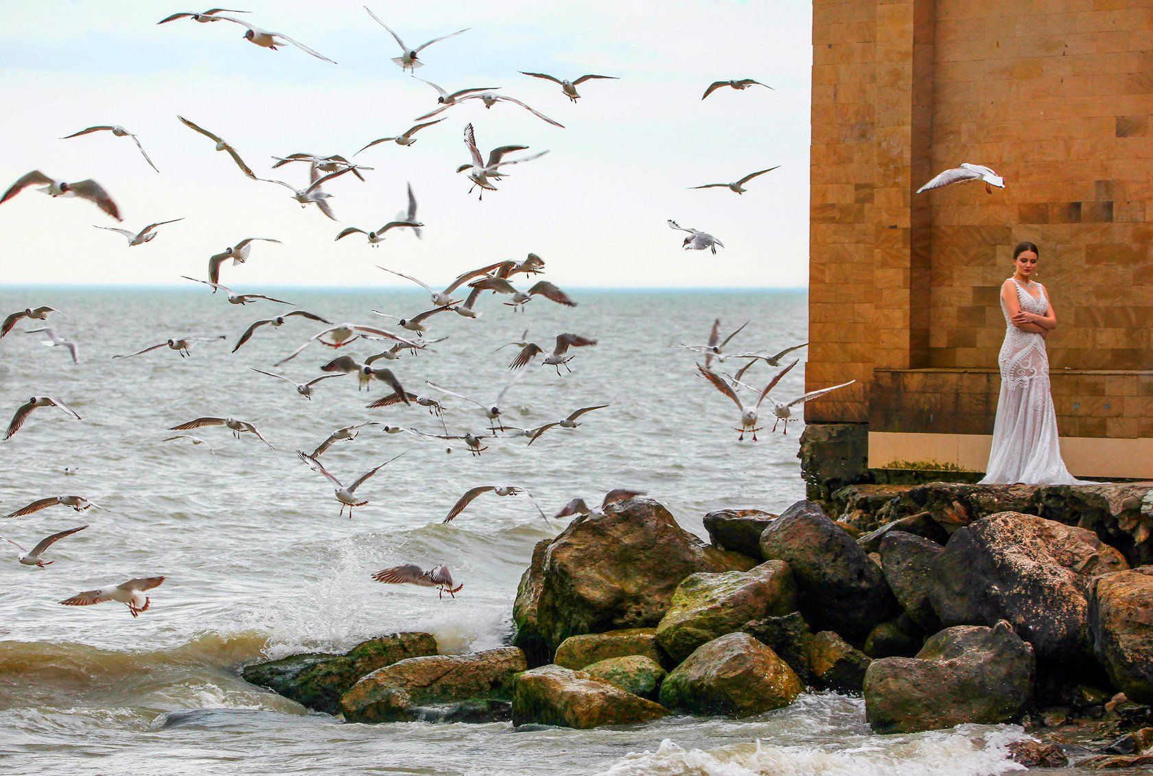 девушка,чайки,море., Marat Magov