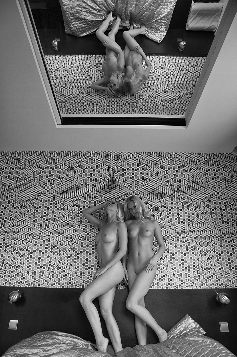 model, nude, naked, glamour, woman, female, black and white, body, sexy, sensual, natural light, curves, portrait, erotica, fine art, blondie, bedroom, mirror, legs,, Lajos Csáki