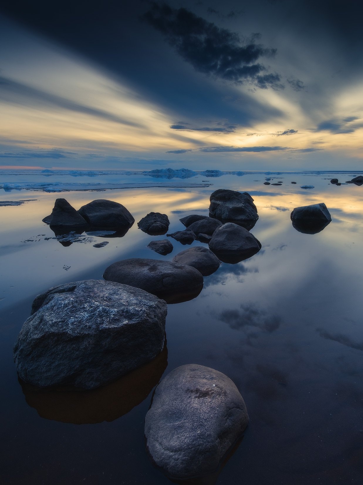 россия, ярославская область, рыбинское водохранилище, ледоход, лед, весна, озеро, закат, пейзаж, природа, Оборотов Алексей