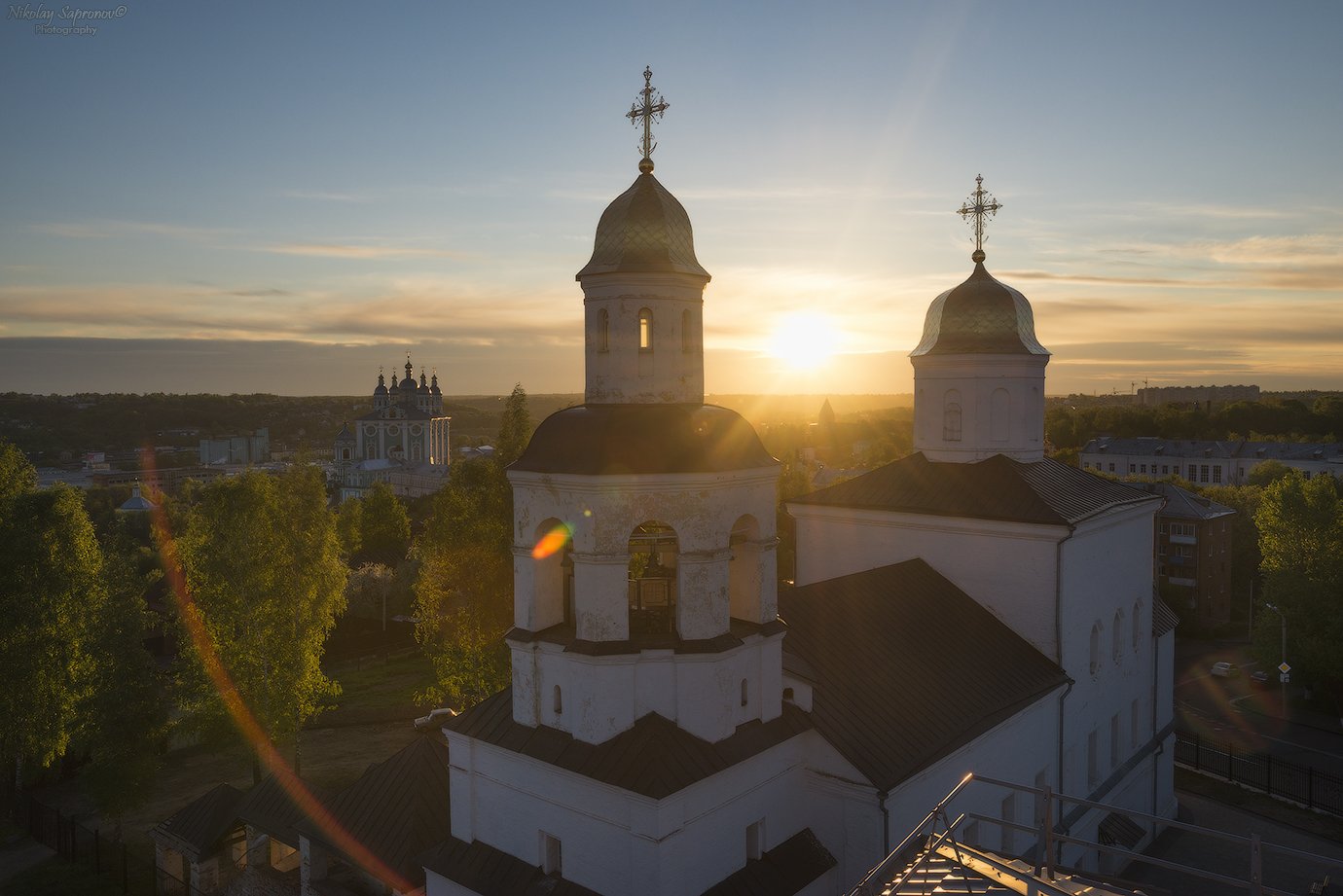 смоленск, успенский собор, смоленщина, вознесенский монастырь, рассвет, восход, май, весна, городской пейзаж, Николай Сапронов