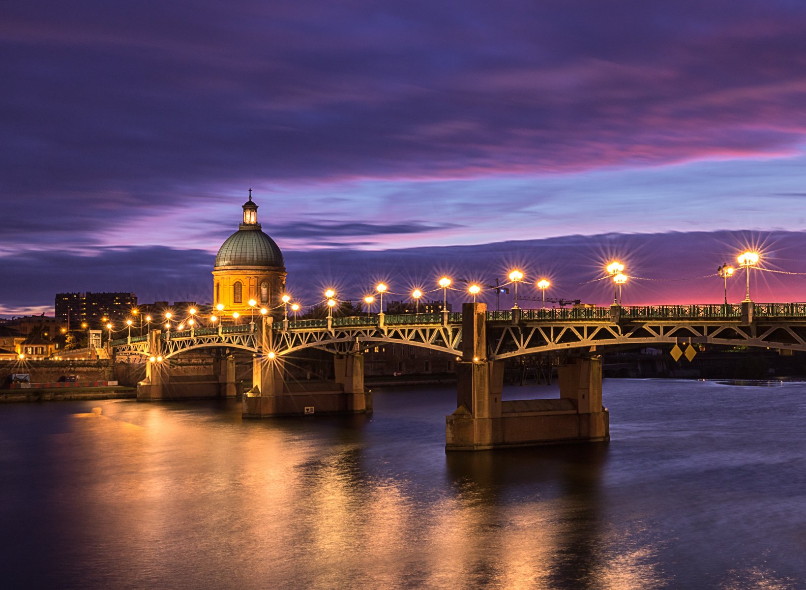  sunset  bridge chapel river light glow, Ольга Тарасюк