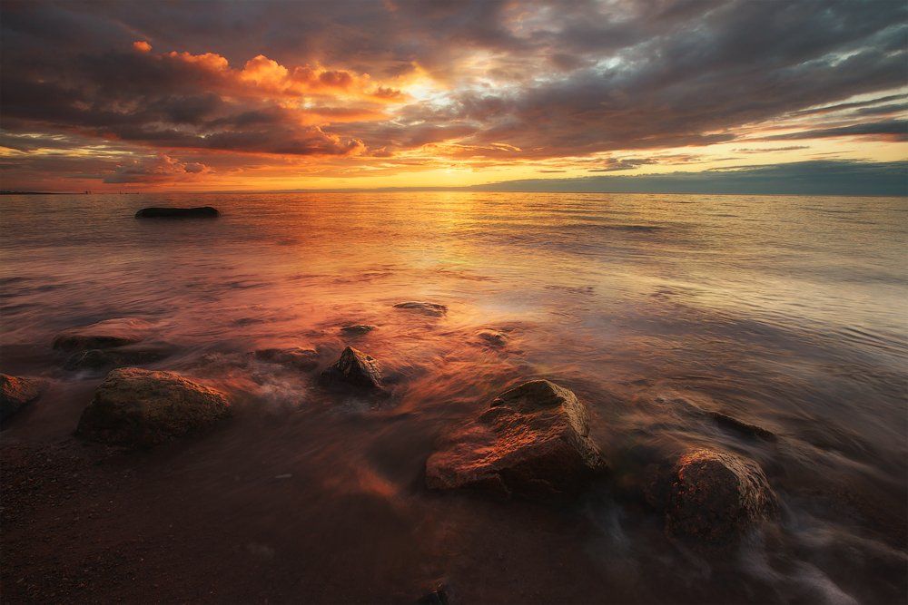 sunset, colors, estonia, Aleksandr Kljuchenkow