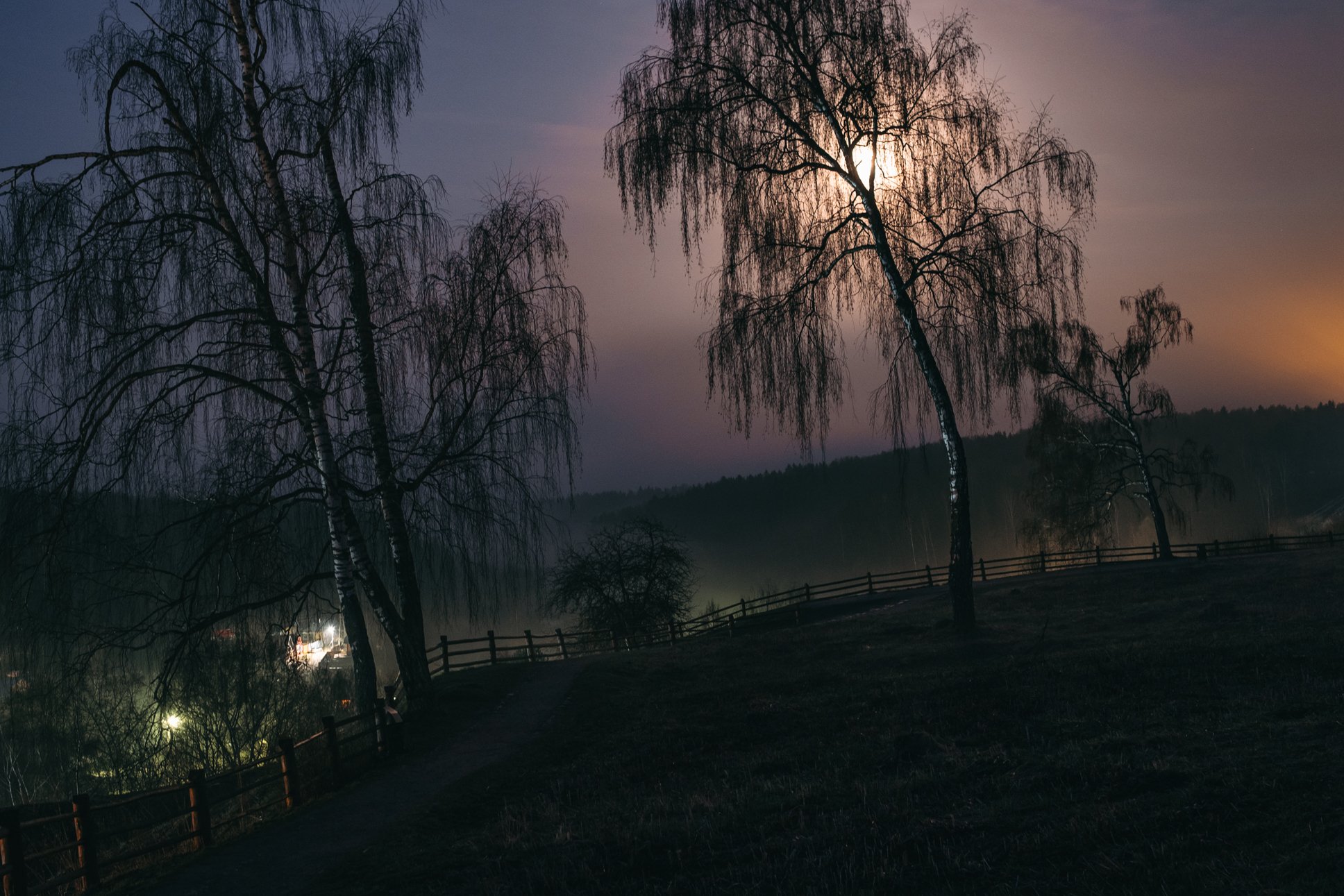 ночь, свет, туман, плёс, иваново, россия, пейзаж, fujifilm, xtrance, landscape, night, fog, Кирилл Соколов