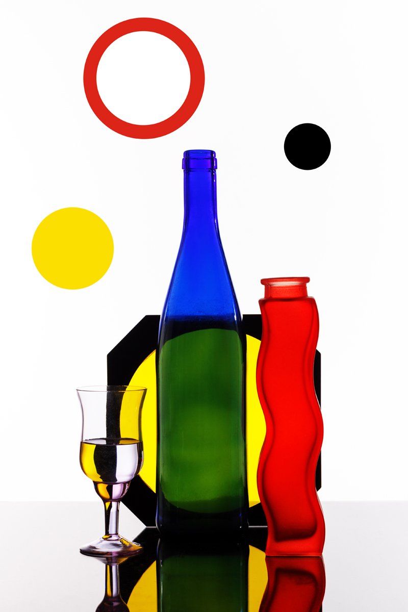 натюрморт, стекло, бутылка, цвет, геометрия,, Refat Mamutov