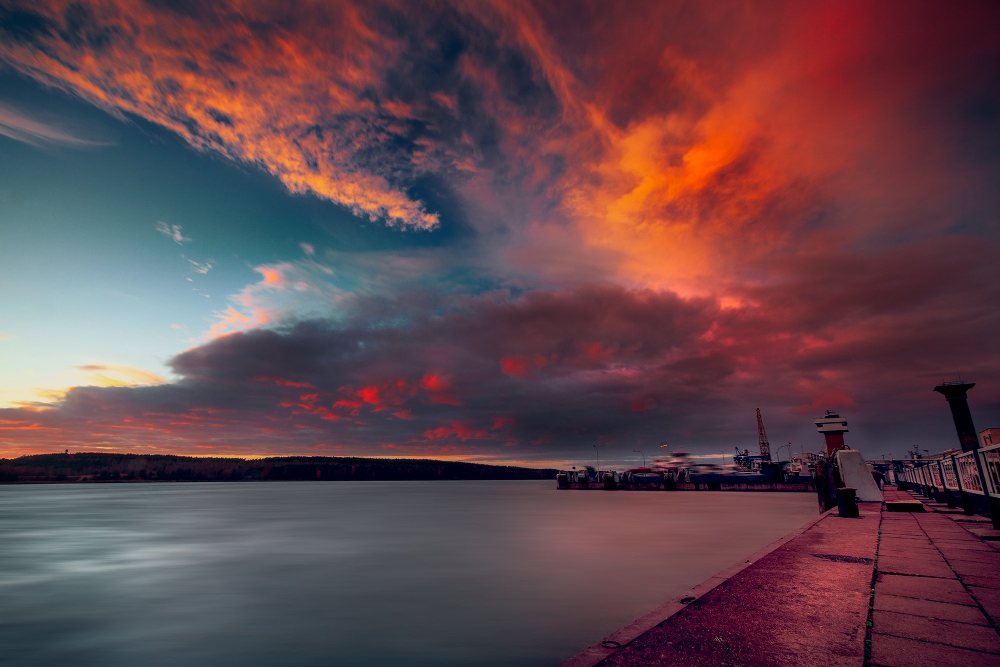 sunset, klaipeda, lithuania, port, long exposure, colors, Руслан Болгов (Axe)