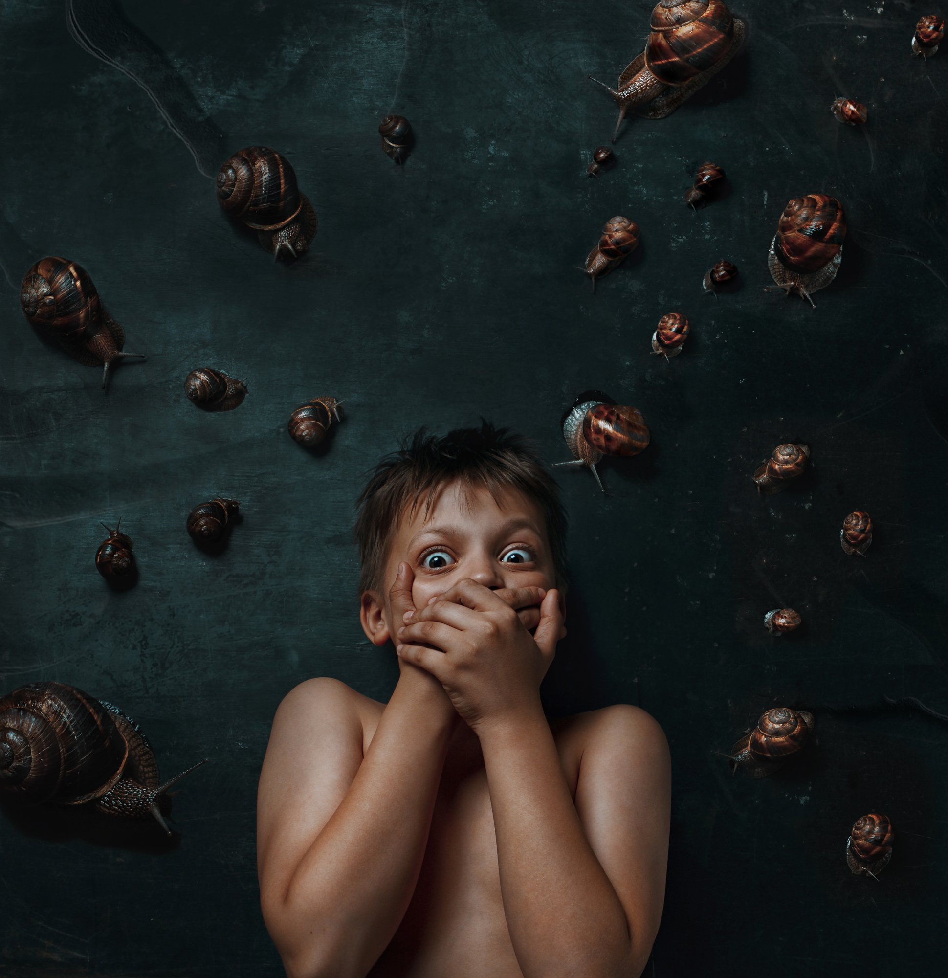 фобия, страх, ребенок, мальчик, портрет, улитка, Наталья Голубева