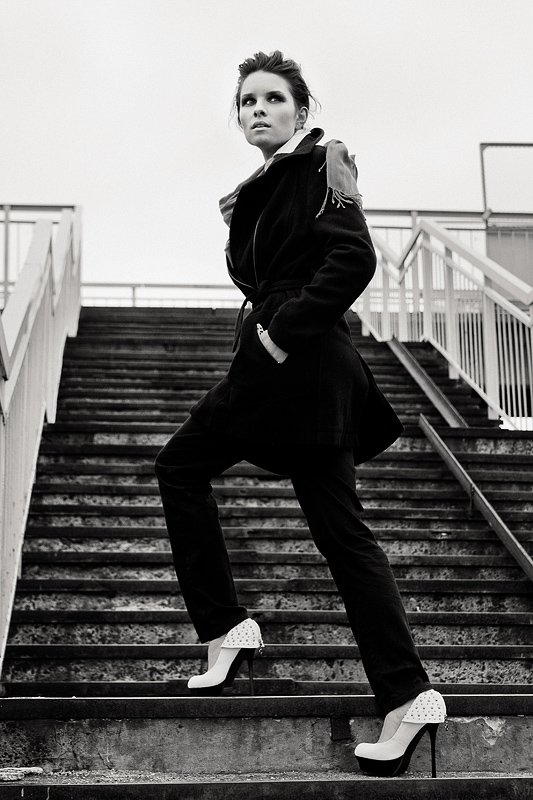 dmitry alekseyev, fashion, bw, stairs, black, Dmitry Alekseyev