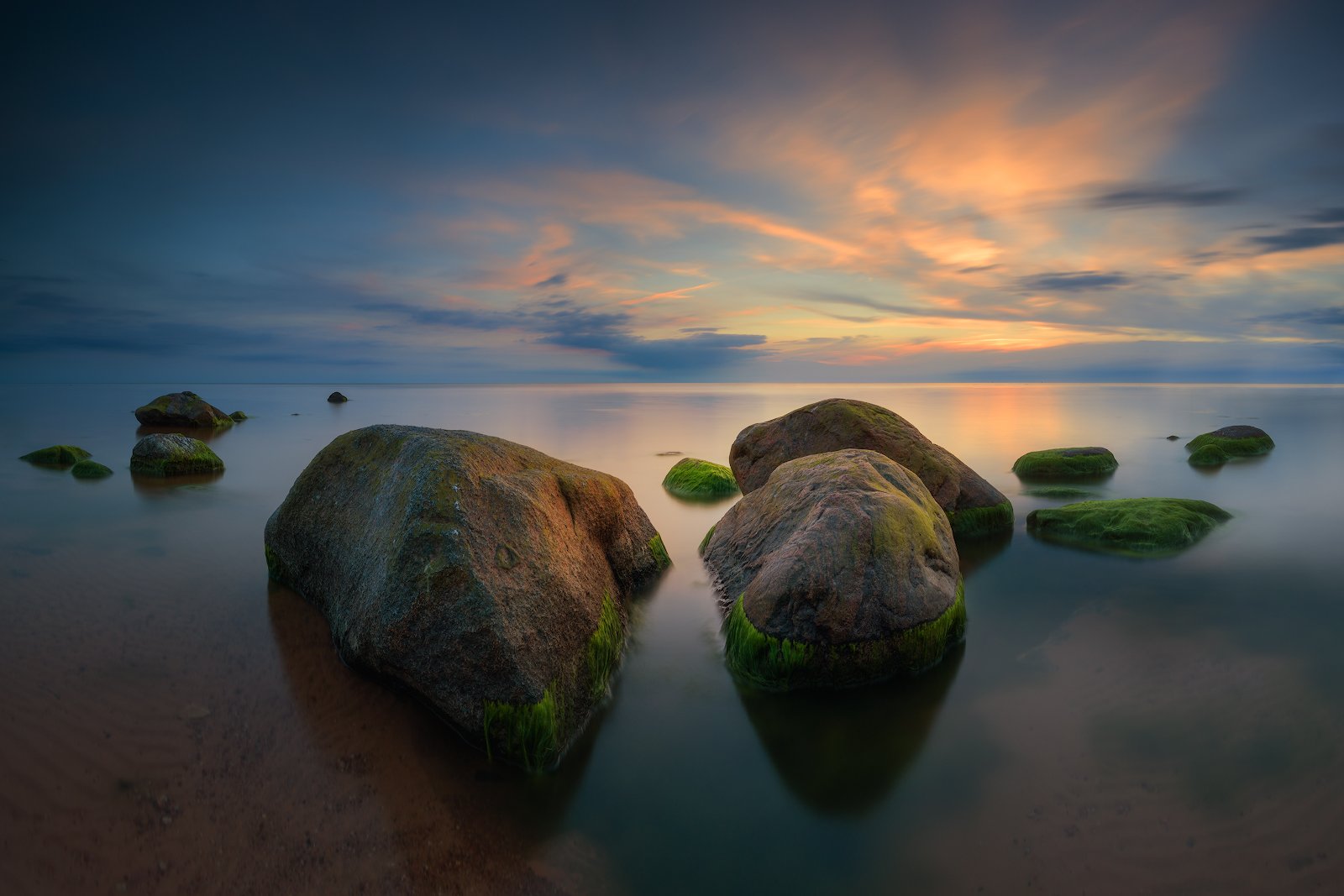 #панорама #пейзаж #море #закат #камни #длинная #выдержка, Алексей Мельситов
