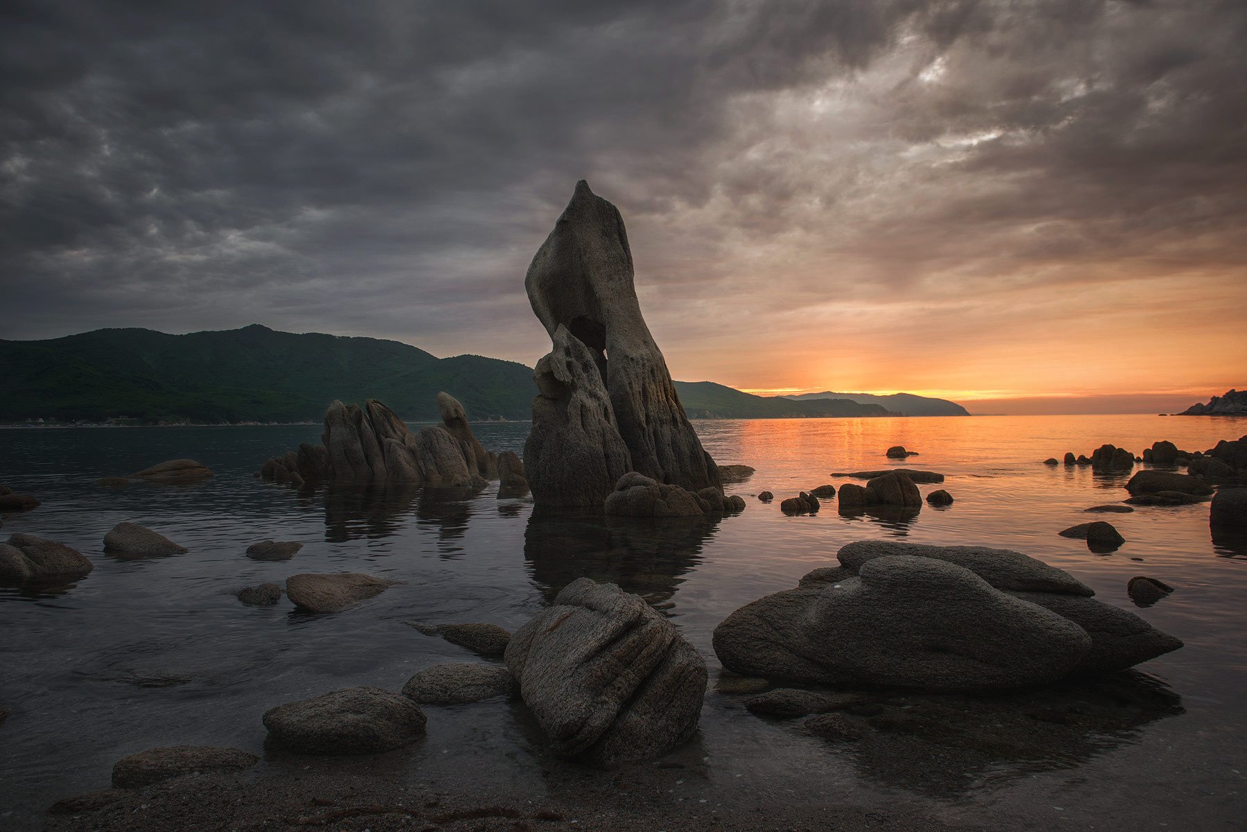 приморский край, море, солнце, рассвет, море, побережье, Сорокин Алексей