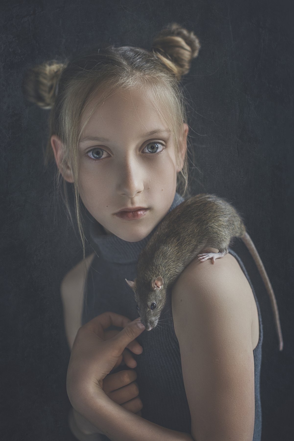 girl, portrait, natural light, rat,, Anna Ścigaj