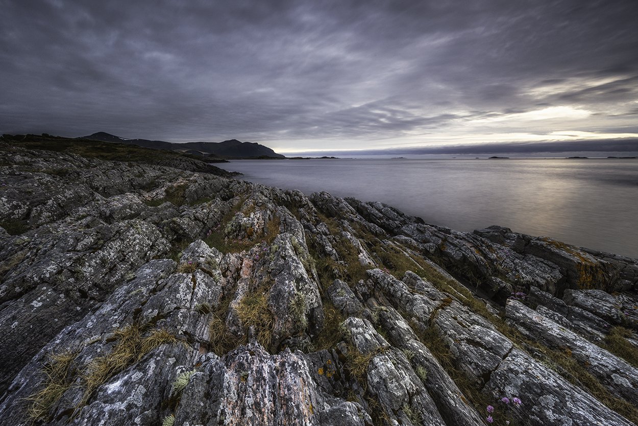 landscape, midnight, norway, atlantic ocean road, rocks, seacape, Sylwia Grabinska
