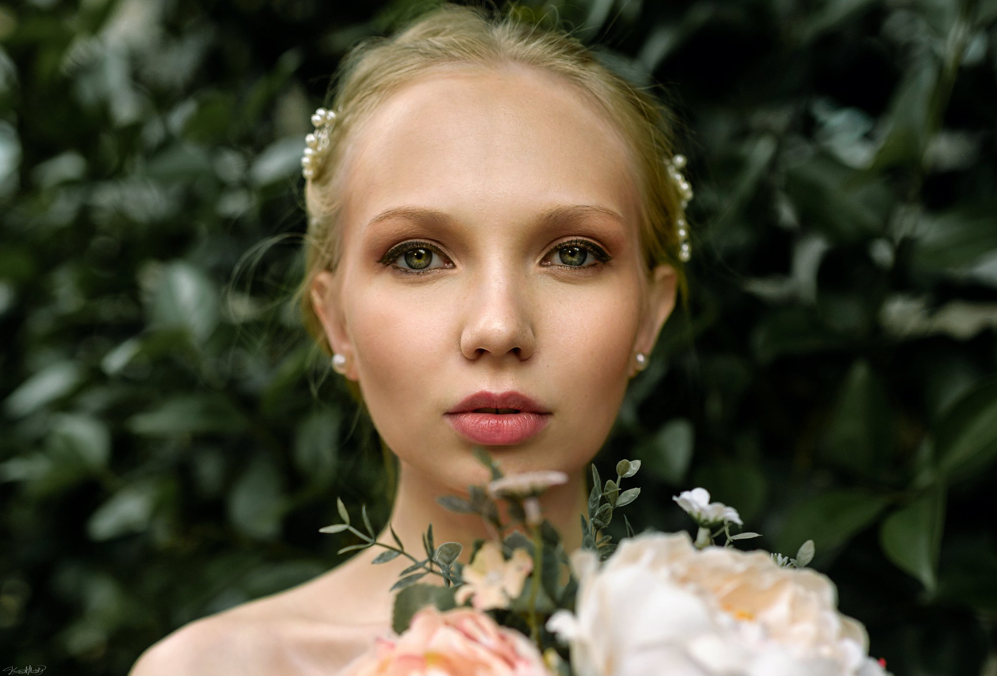 portrait, bride, wedding, eyes, hair, beautiful, beauty, green, white, 35mm, pretty, Каан Алтындал