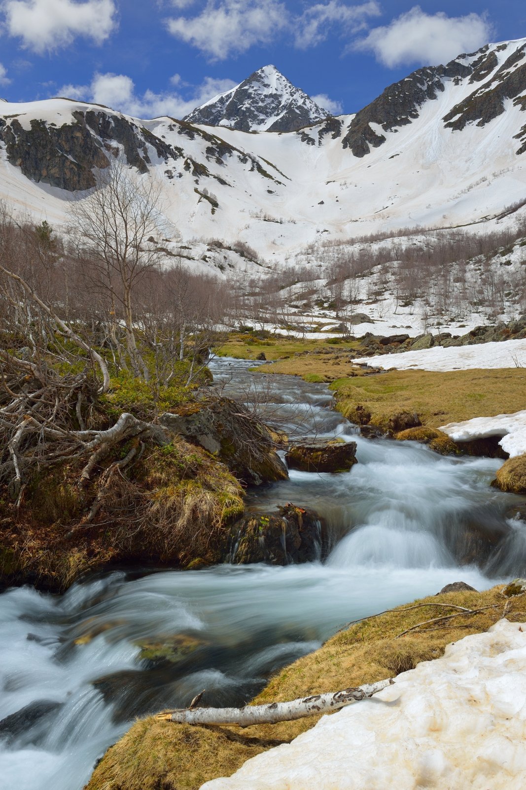 горы весна кавказ ручей, Александр Жарников