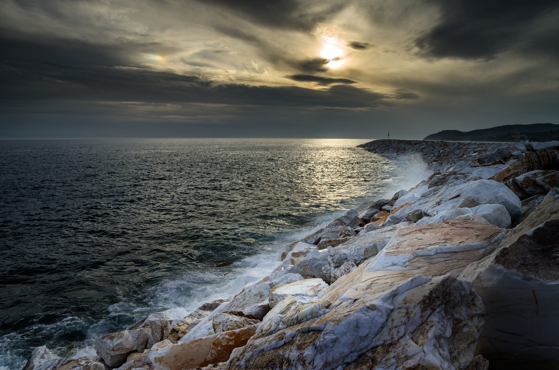 landscape nature seascape sunrise rocks castal coast beach sea seaside long exposure scenery tasos, Александър Александров