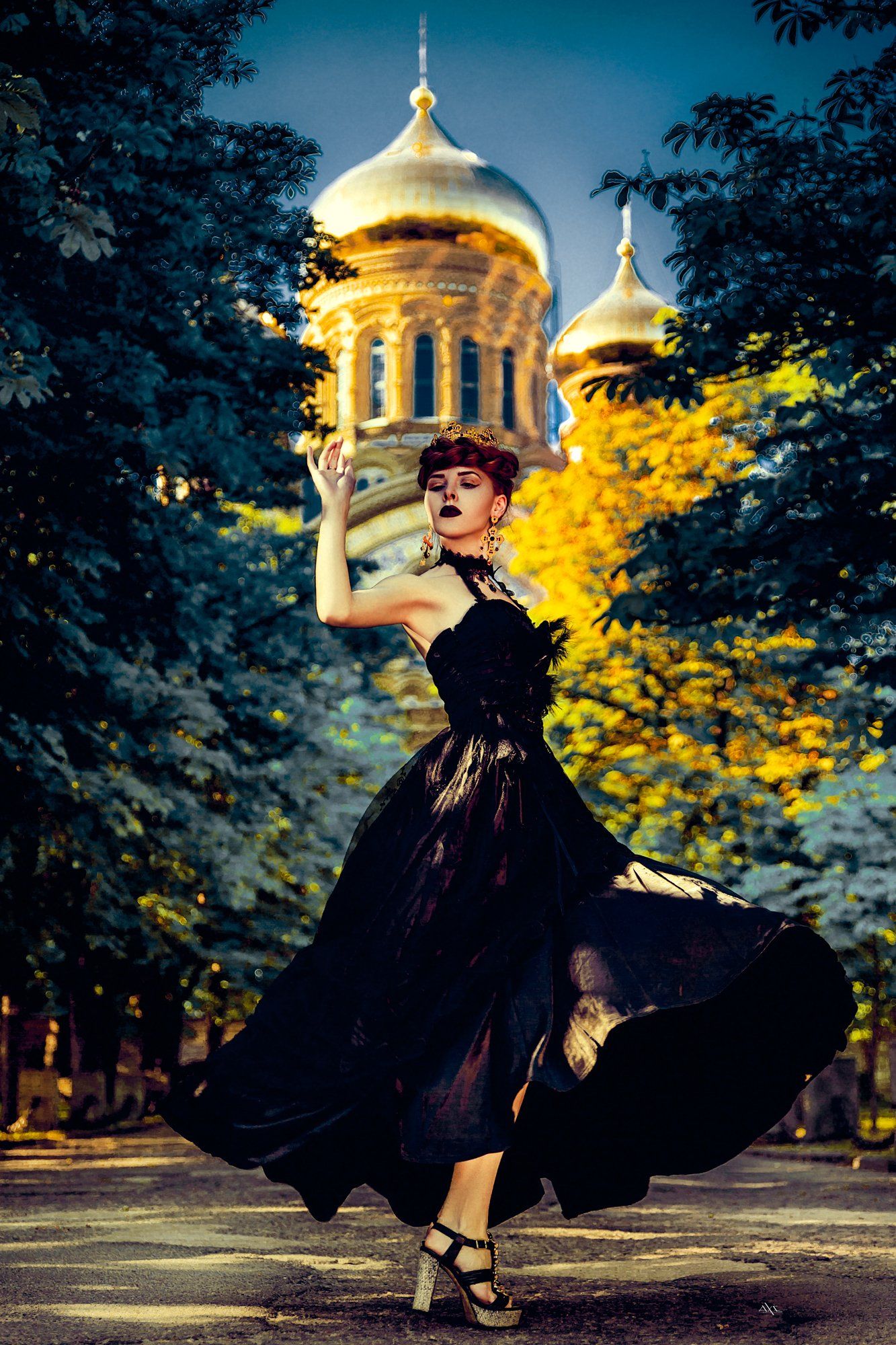 woman, fashion, art, church, Руслан Болгов (Axe)