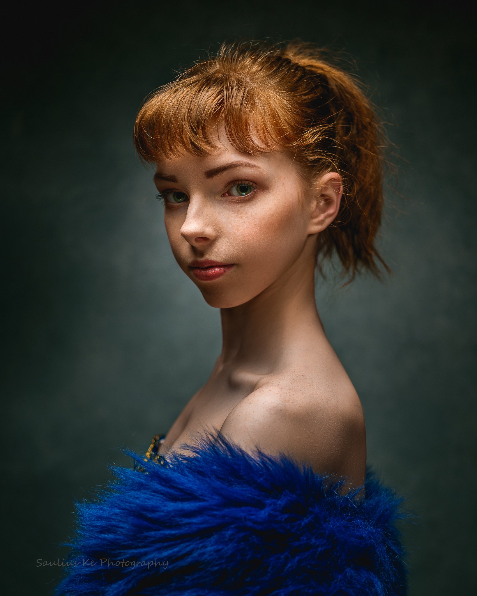portrait, girl, young, female, redhead, dancer, ballerina, vintage, Saulius Ke