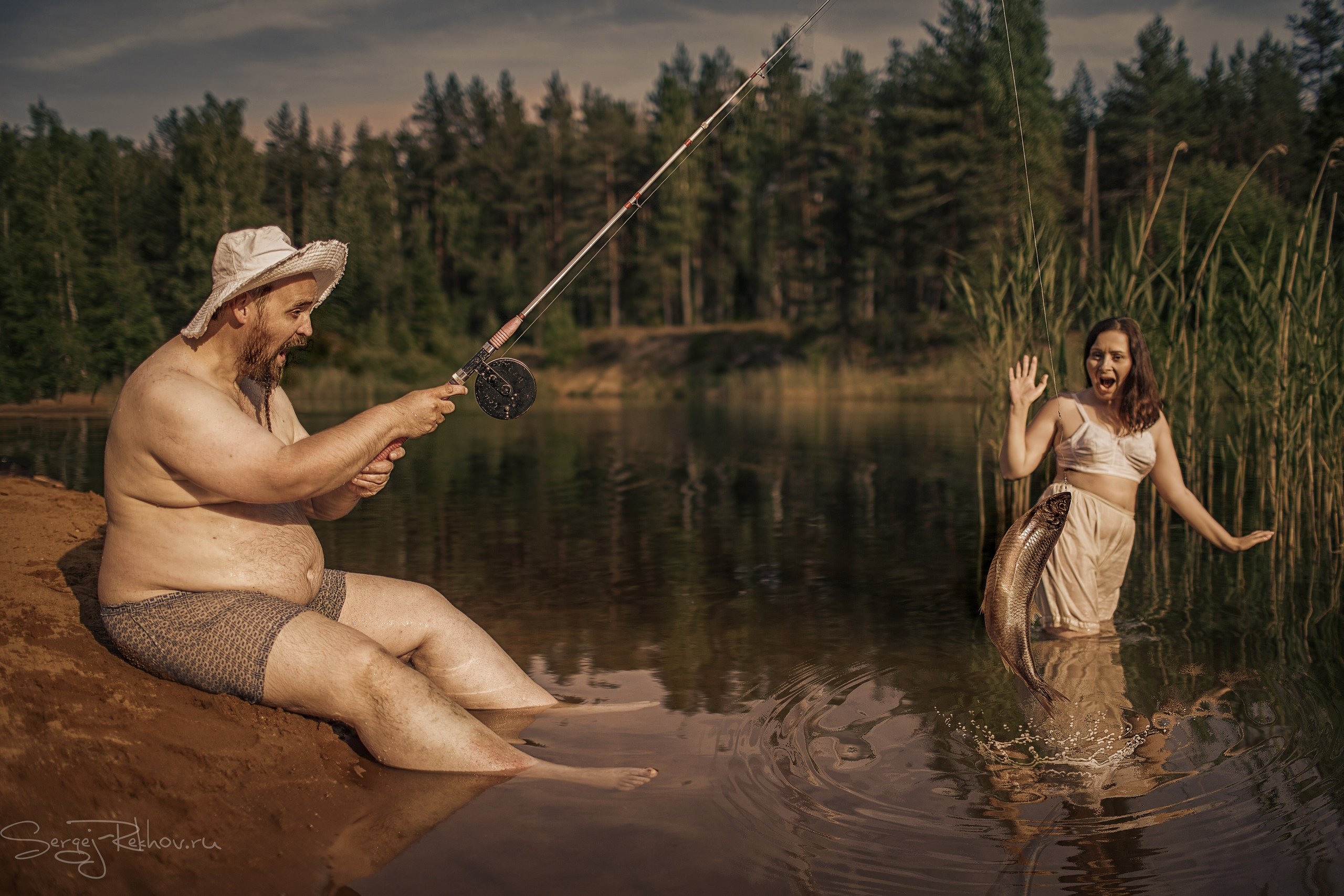 рыбалка, девушка, рыба, Сергей Рехов