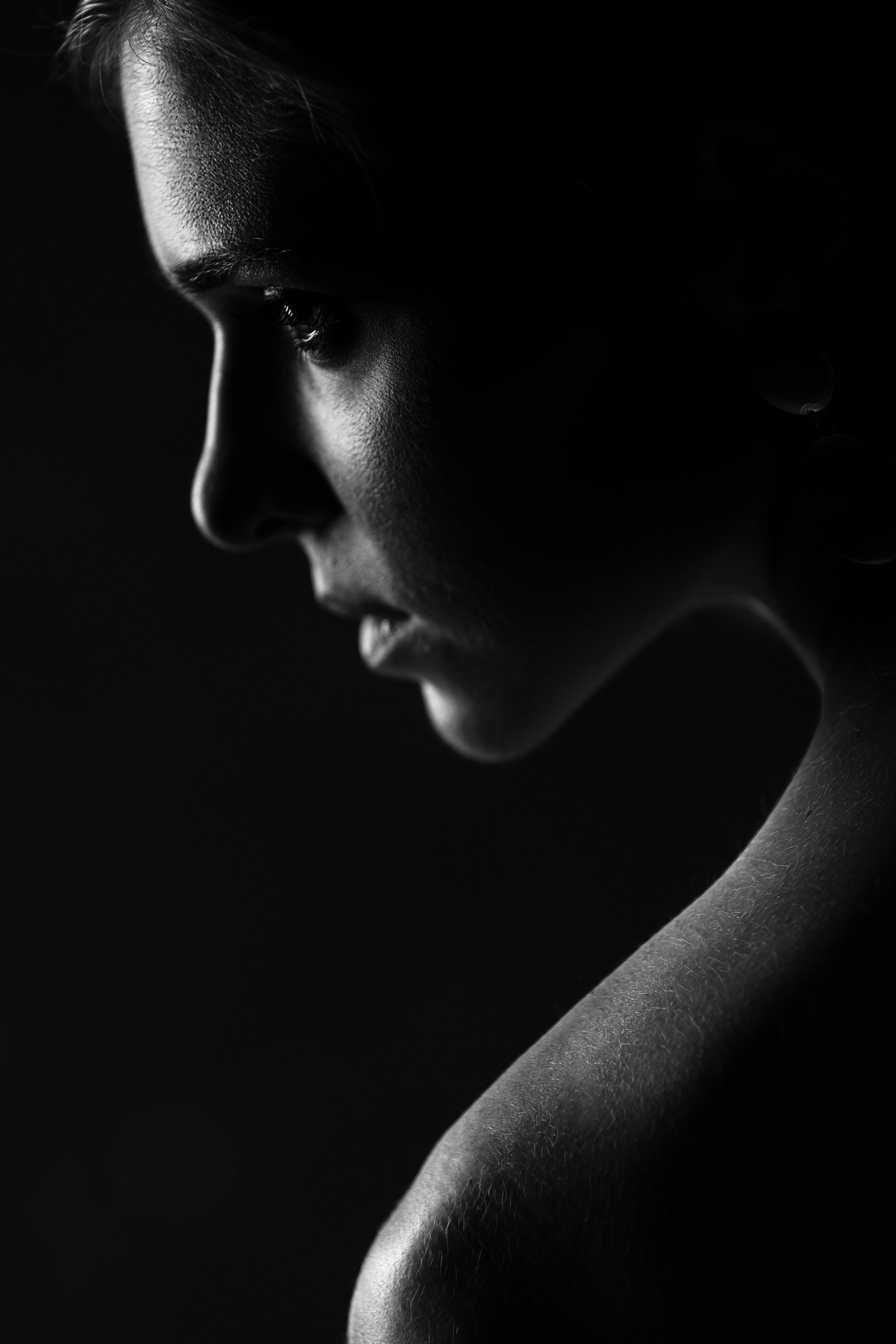 black and white, bw, portrait, woman, Vysochanska Photography