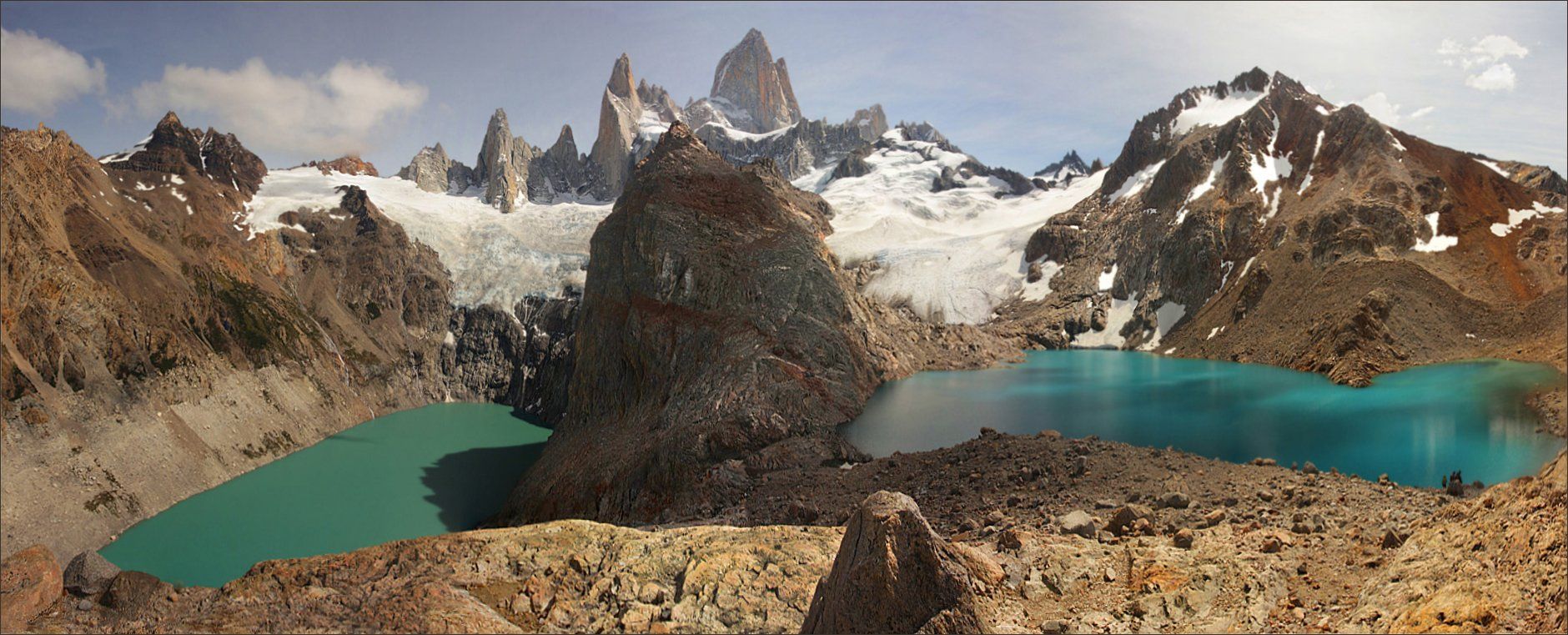 чили, фиц рой, лагуны, свет, цвет, вода, панорама, вершины, снег, chile, fitz roy, lagoons, light, color, water, panorama, peaks, snow, Вера