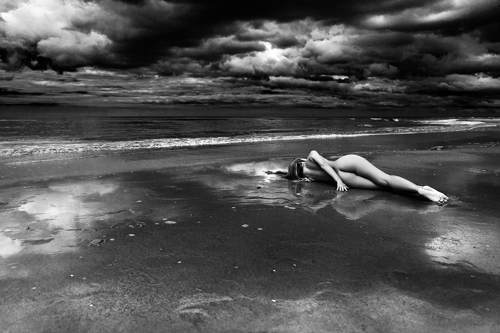 woman, nude, beauty, beach, summer, clouds, conceptual, Руслан Болгов (Axe)