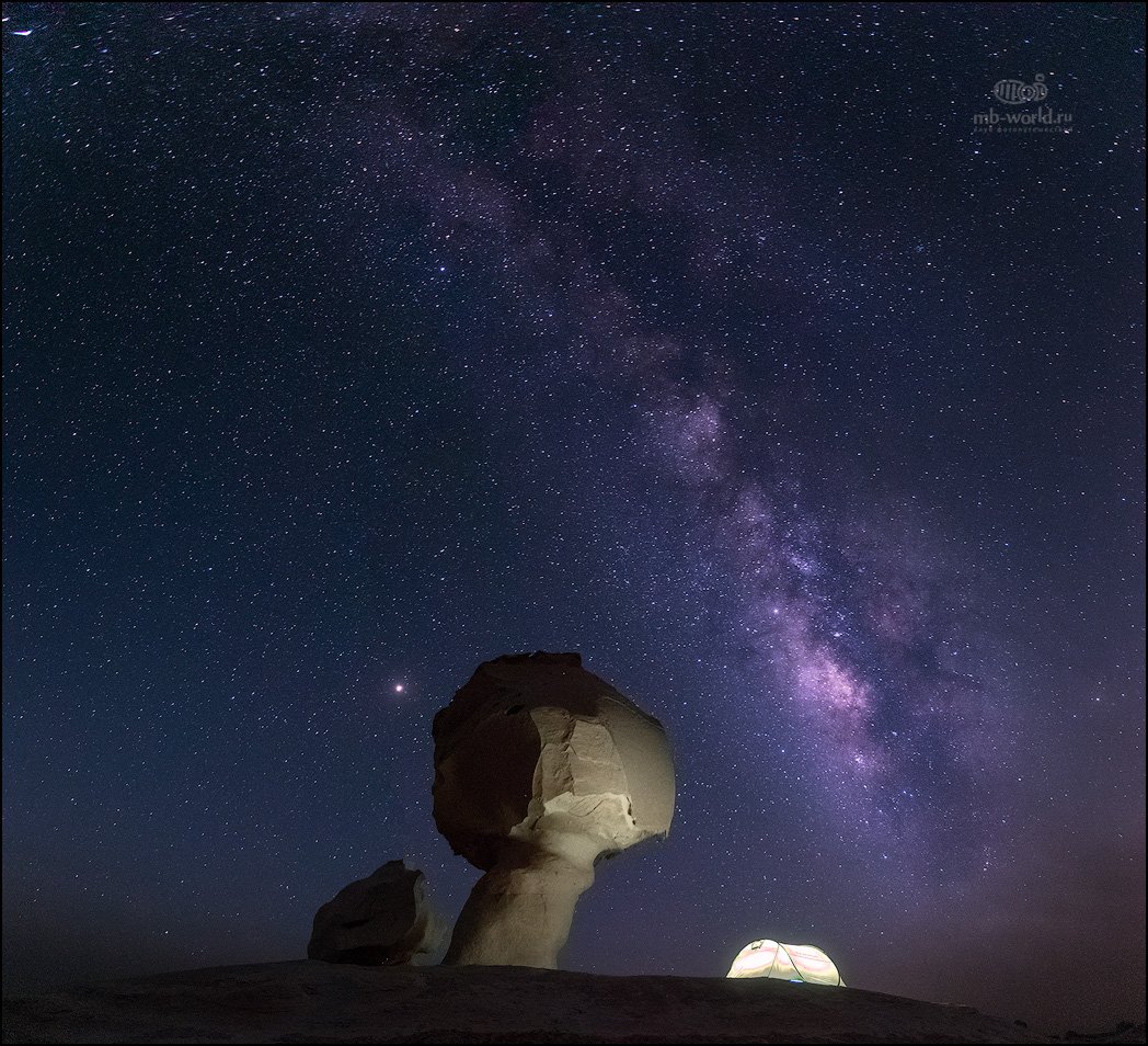 Египет, белая пустыня, ночная фотография, ночь, пейзаж, Mikhail vorobyev