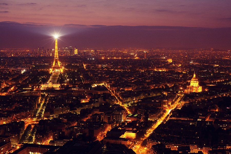 франция, париж, город, ночь, огни, улица, башня, эйфелева, свет, dyadyavasya, Дмитрий Шамин