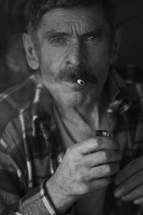 портрет, сигарета, дым, Rada*