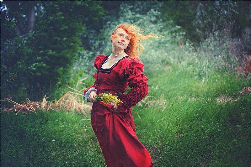 девушка, рыжая, ветер, весна, 2011, Nastya_Vasiliuk