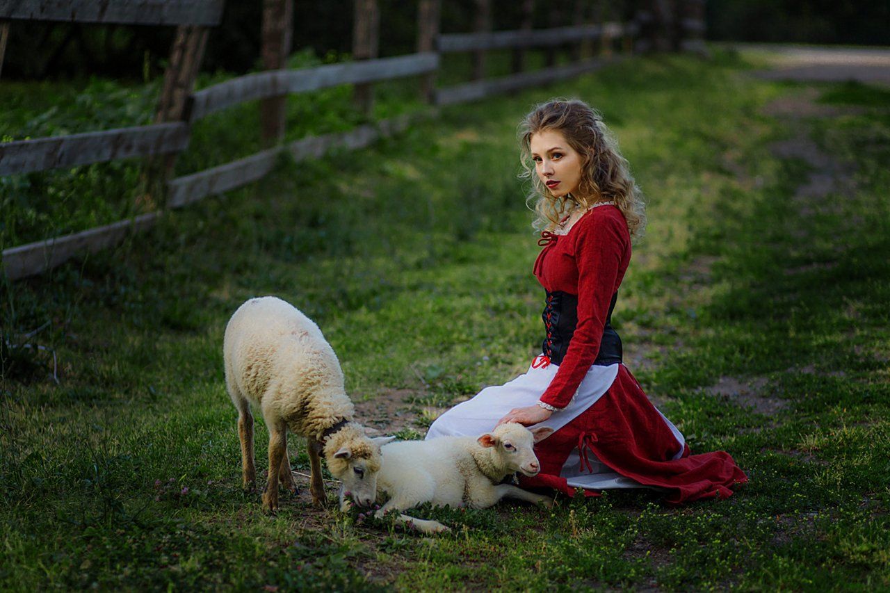 портрет с животными, Marie Dashkova